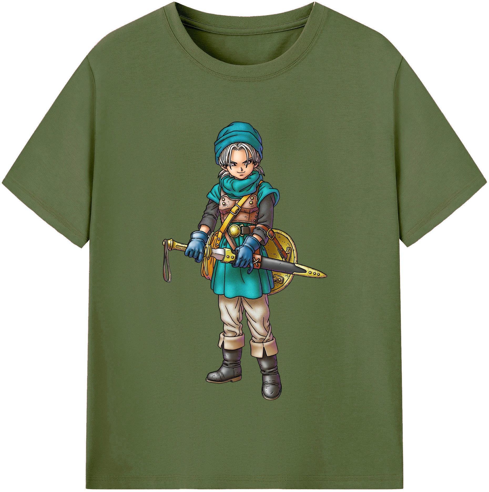 （画像用） ドラゴンクエスト Doragon Kuesuto Dragon Quest 綿100％半袖Tシャツ（フロントプリント）